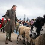 Actor Damian Lewis Goes Medieval, Herds Sheep Over Southwark Bridge